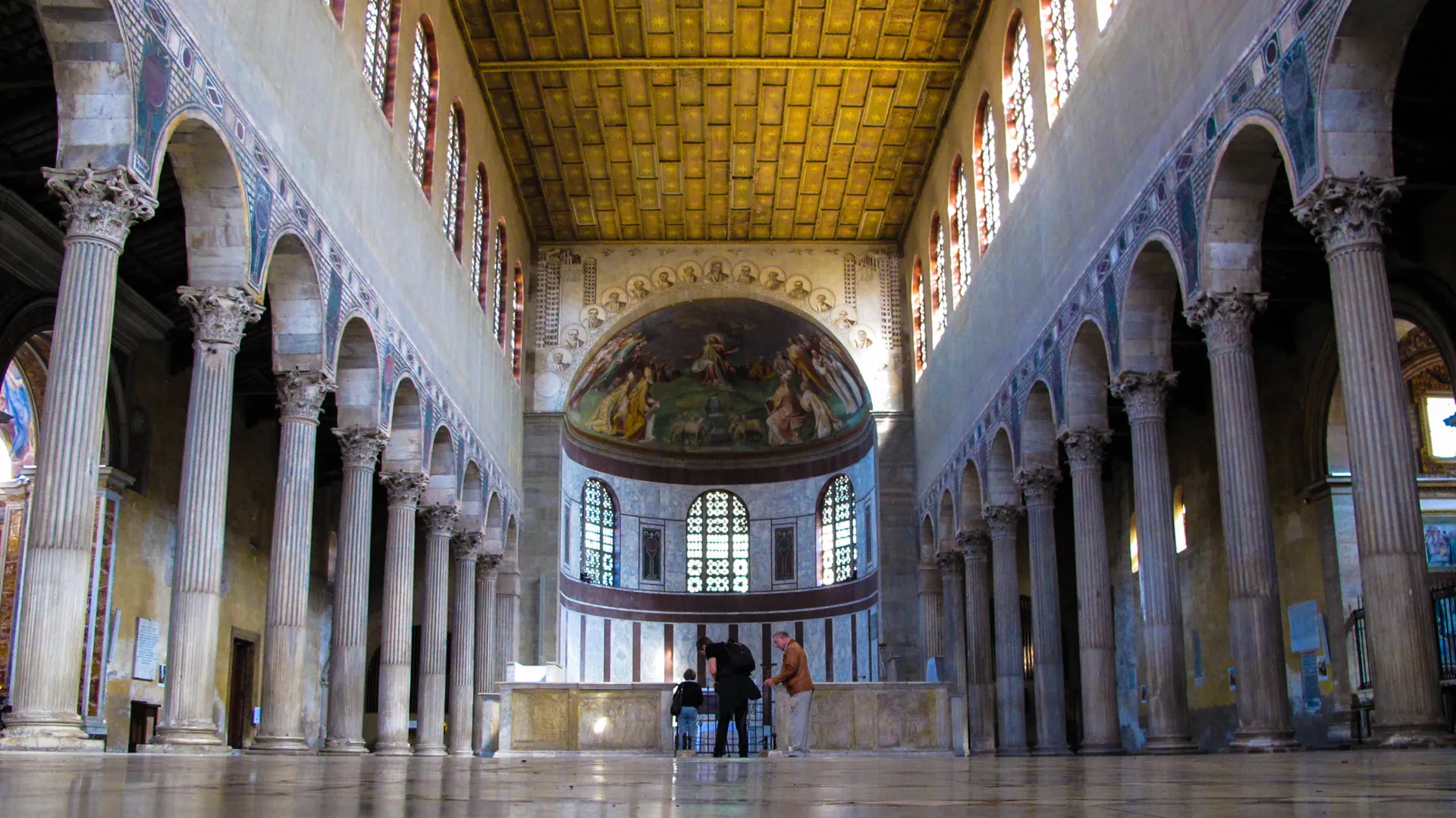 Interior of Santa Sabina, with its Corinthian columns and early Christian simplicity