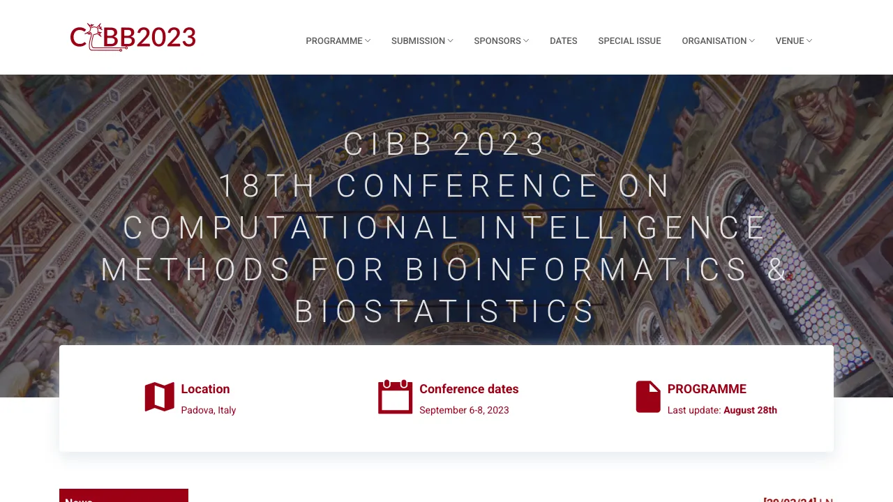 CIBB 2023, Padova, Italy